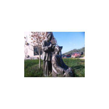 Modern Family Bronze Garden Sculpture photo-2