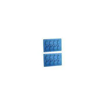 Lightweight Robot Ice Cube Trays Blue for Lego Lovers Silicone 8 Cavity