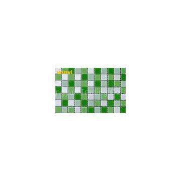 Wearable Crystal Backsplash Mirror Green And White Mosaic Tiles For Home