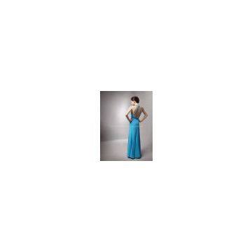 Sell Long Bule Beaded Evening Dress photo-2