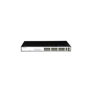 24+2G SFP/TX combo-Port 10/100Mbps 802.3at PoE Switch