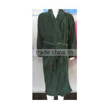 2014 Xinbo Plain Dyed Coral Fleece Bathrobe