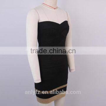 Anly Wholesale Women Hot Girls Strapless Lace High Fashion Latest Designs Sexy Tight Sleeveless Party Evening Bandage Dress