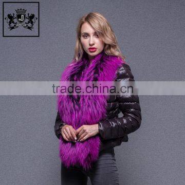 Factory Dirct Sale Lightweight Warm Winter Woman Goose Down Jacket With Raccoon Fur Collar