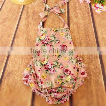Floral Girl Boutique Clothes Newborn Baby Clothes Rompers Newest Printed Baby Romper photo-3