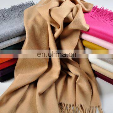 2017 Wholesale Solid Color 100% Cashmere Scarf For Women