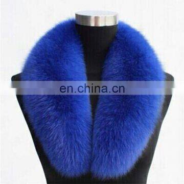 High quality genuine fox fur shawl collar for lady garment down jackets