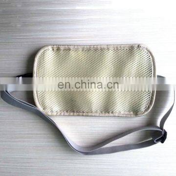 RFID Blocking Three Pocket Beige Color Nylon Passport Holder Belt photo-2