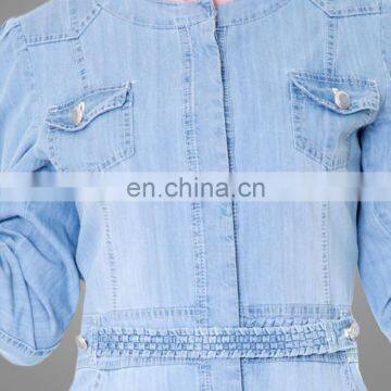 Cosy Denim Muslim Dress Isalmic Jean Clothing New Style Dubai Abaya photo-6