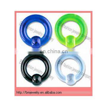 Acrylic big size indian nose rings plastic lip rings piercing jewelry