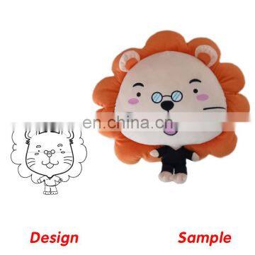 promotional customized stuffed plush sitting tiger/lion/leopard/giraffe animal toy