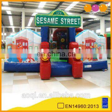 AOQI sesame street playground city /inflatable fun city with free EN 14960