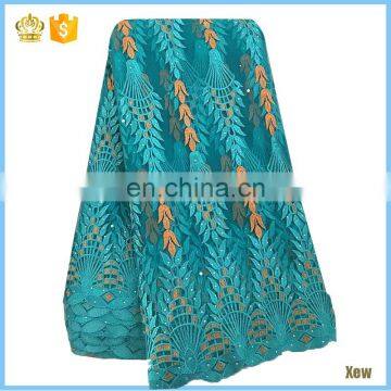 Fast shipping hand cut french net lace fabric, african cheapest french lace fabric with pearl H16030408