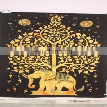 Digital Printed Wholesale Wall Hanging Elephant Tapestry