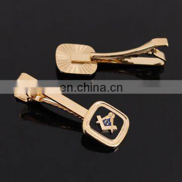 High quality gold plating masonic tie clip