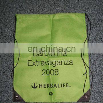 High quality promotional recycle non woven drawstring shoe carrying bag