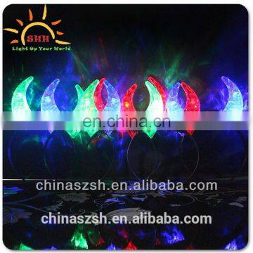 Best Sale Cheap Led Flashing Hairband/LED Ox Horn Hair Band With High Quality/LED Hairband for Party and Events Supplies