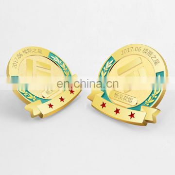 2017 customized gift motivate employees soft enamel lapel pin