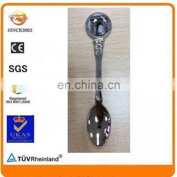 Surface Stamped Pattern Epoxy Resin Oval Souvenir Spoon photo-5