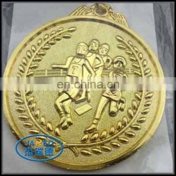 Hot Selling Wholesale Price Metal Gold Running Sports Medal with Riboon