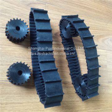 Puyi Robot Rubber Track Width 40mm with Wheels