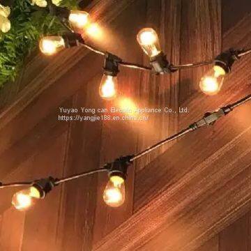 American Outdoor Lamp Holder, UL Lamp String, American Holiday Christmas Tree Decorative Lamp, American Lamp Holder Power Cord. photo-2