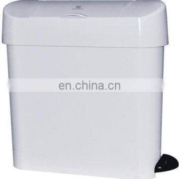 ABS 15L/2.4Gal Step Trash Can ,White.CD-7001A