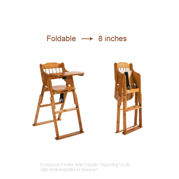 Kidz Wooden High Chair Jumbo Bear Highchair Timber Toddler Baby Beech Fold