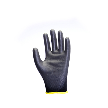 black shell black PU coated gloves