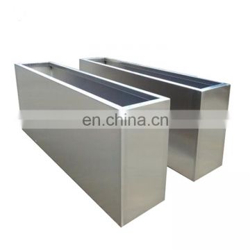 2018 outdoor large silver aluminum planters in powder coating