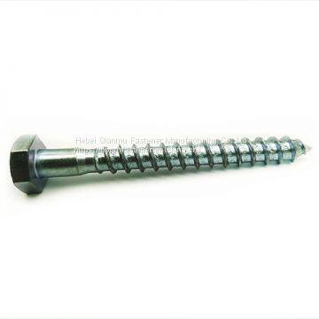 Superior Quality Wood Screw Zinc Plate Head China Handan DIN HEX HEAD WOOD SCREW photo-2