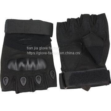 Outdoor tactical outings, mountaineering, camping, hunting, half-finger gloves, microfiber hard shell