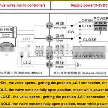 2 way electric ball valve with manual override 2.5NM Torqu motorized valve wiring diagram