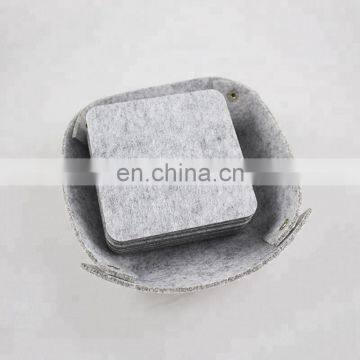 Home Decor Felt Table Mat With Holder Felt Coaster Placemat Table Mat Pad Set for Drinks photo-2