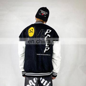 Baseball Uniform Jacket Male Korean Version Ins Trend Badge Flight Jacket Loose Hip-hop Jacket photo-4
