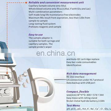 High Performance Medical Apparatus and Instruments Series Clinic Blood Gas Analyzer for Lab/Hospital Use photo-5