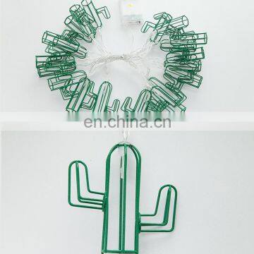 Quality Led Metal Iron Green Mini Cactus String Lights Garden Decorative Indoor Party Wedding Waterproof Fairy Strip Light photo-6