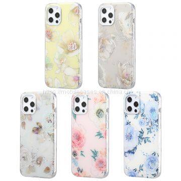 Floral phone cases  for iphone 12  phone cases mobile cover IMD for Ideal of sweden for Burga