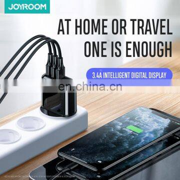 JOYROOM Travel Charger Digital Display 3USB 3.4A Fast Phone Charger photo-6