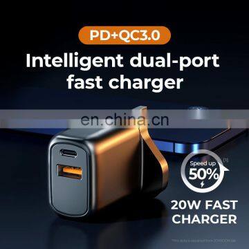 Custom LOGO JOYROOM New Products 2021 Charger UK Plug Mobile Charger 20W PD Phone Charger for Iphone 12 photo-2
