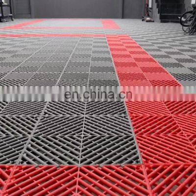 Factory price PP interlocking floor tiles easy to install flooring tiles for car wash shop