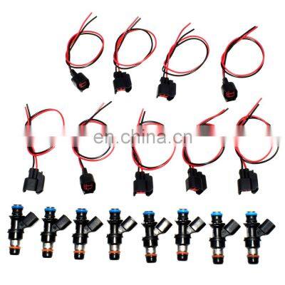 Free Shipping!8X Fuel Injector W/ 9X Pigtail Wire For Cadillac Chevrolet GMC 217-1621 12580681