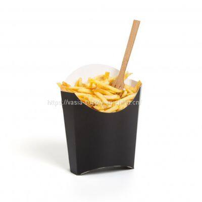 Standard Black Chip Scoop French Fries black Food Trays food grade paper board