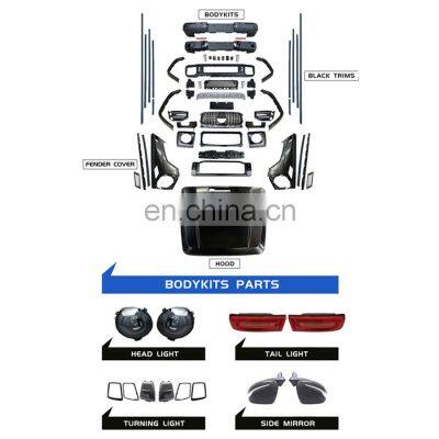 HOT! G class w463 upgrade to 2019 new w464 G63 body kit for w463 G500 G350 to W463A W464 G63 bumpers old to new upgrade