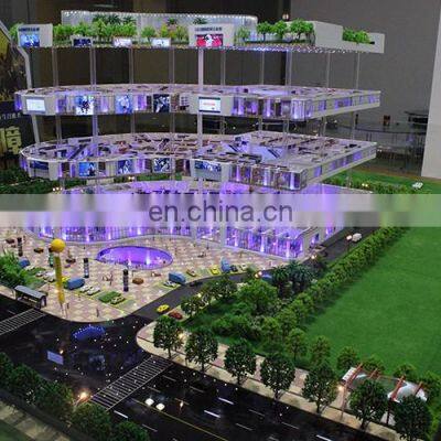 Ручная акриловая модель дома с планировкой интерьера и фигурками мебели photo-2