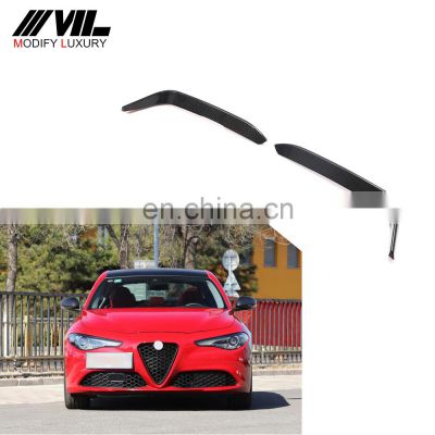 Modify Luxury Carbon Fiber Front Bumper Insert Canard for Alfa Romeo Giulia Sport 4C Spider 2017-2020