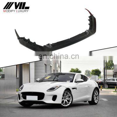 3PCS/SET Carbon Fiber front bumper lip for Jaguar F Type X152 2018-2019