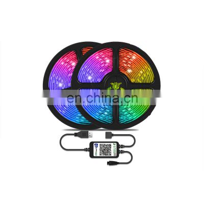 Blue tooth light strip set TV background light 5v USB 5050 RGB LED light strip