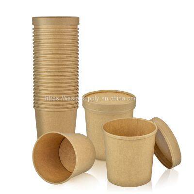 16 oz paper soup containers with lids eco friendly food storage compostable food containers