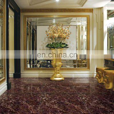 Chocolate Color Glazed Polished Porcelain Marble Design Floor Tile Size 600x600mm 800x800mm photo-2